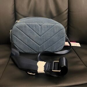 LOUME quilted denim Crossbody camera bag New